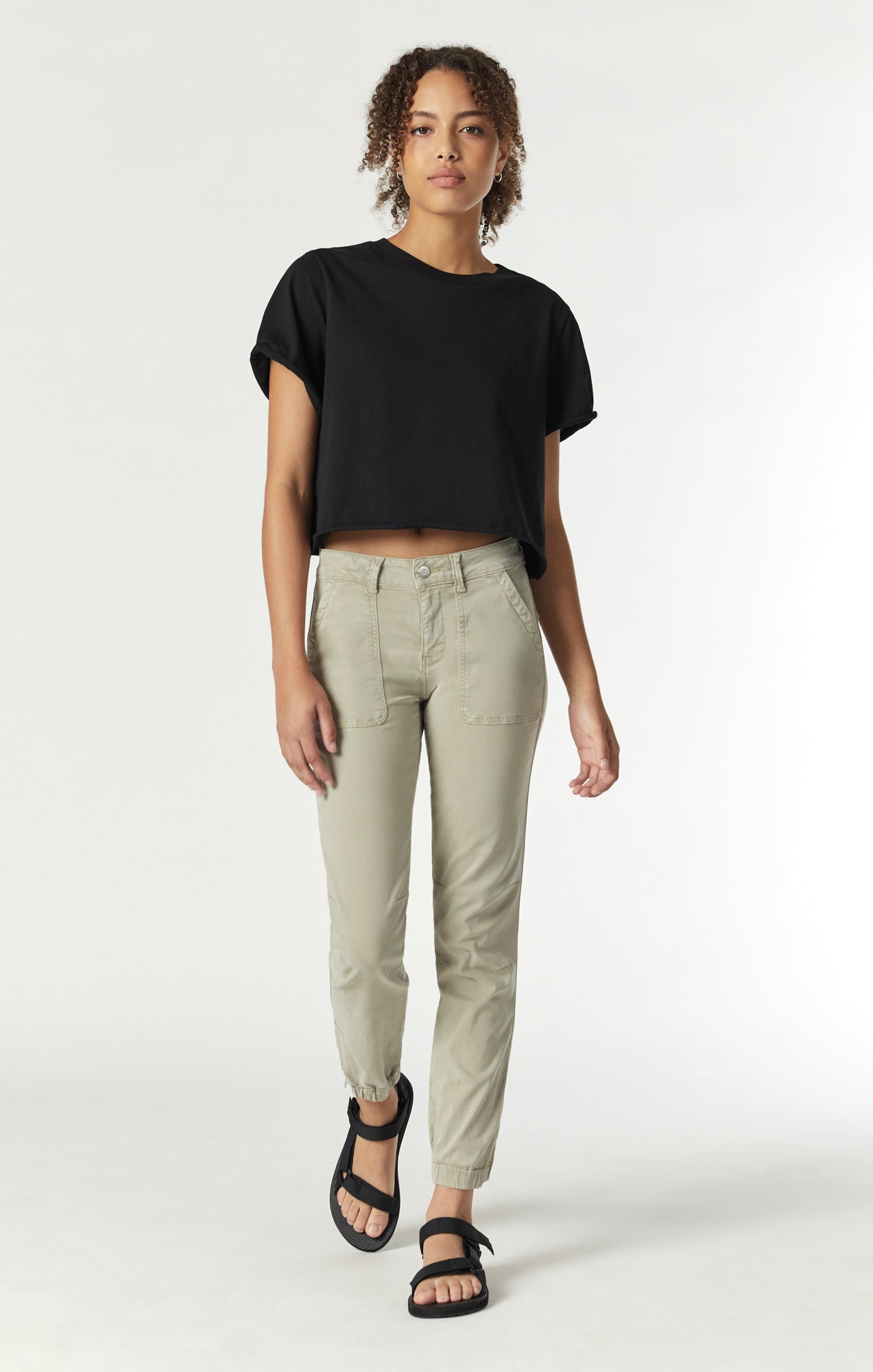 Mavi Women's Ivy Mid-Rise, Slim Cargo Pants In Mountain Spring Twill