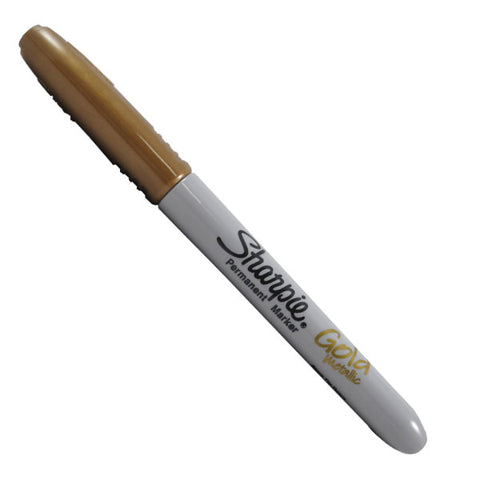 Sharpie rotuladores metálicos permanentes, punta fina, tinta dorada,  paquete de 1 marcador metálico : : Oficina y papelería