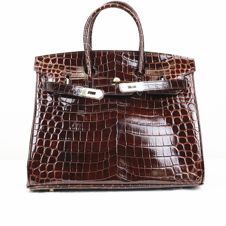 croc leather handbag