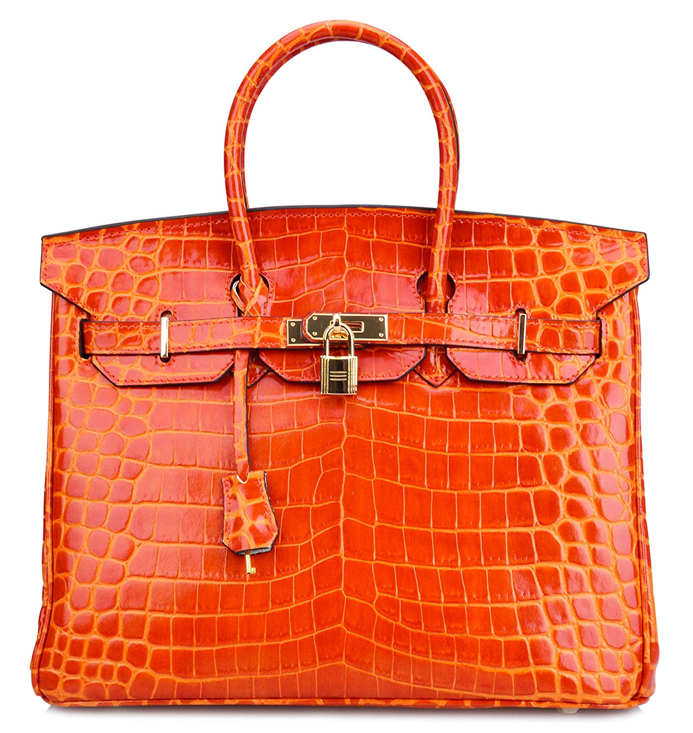 crocodile embossed leather handbags