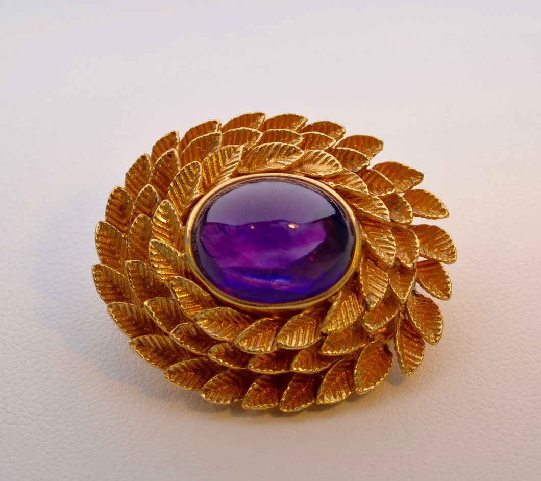 amethyst brooch