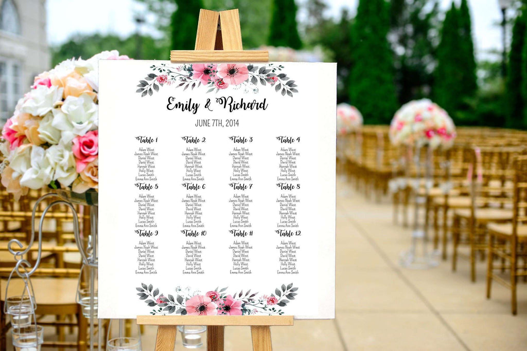 Pictures Of Wedding Seating Charts