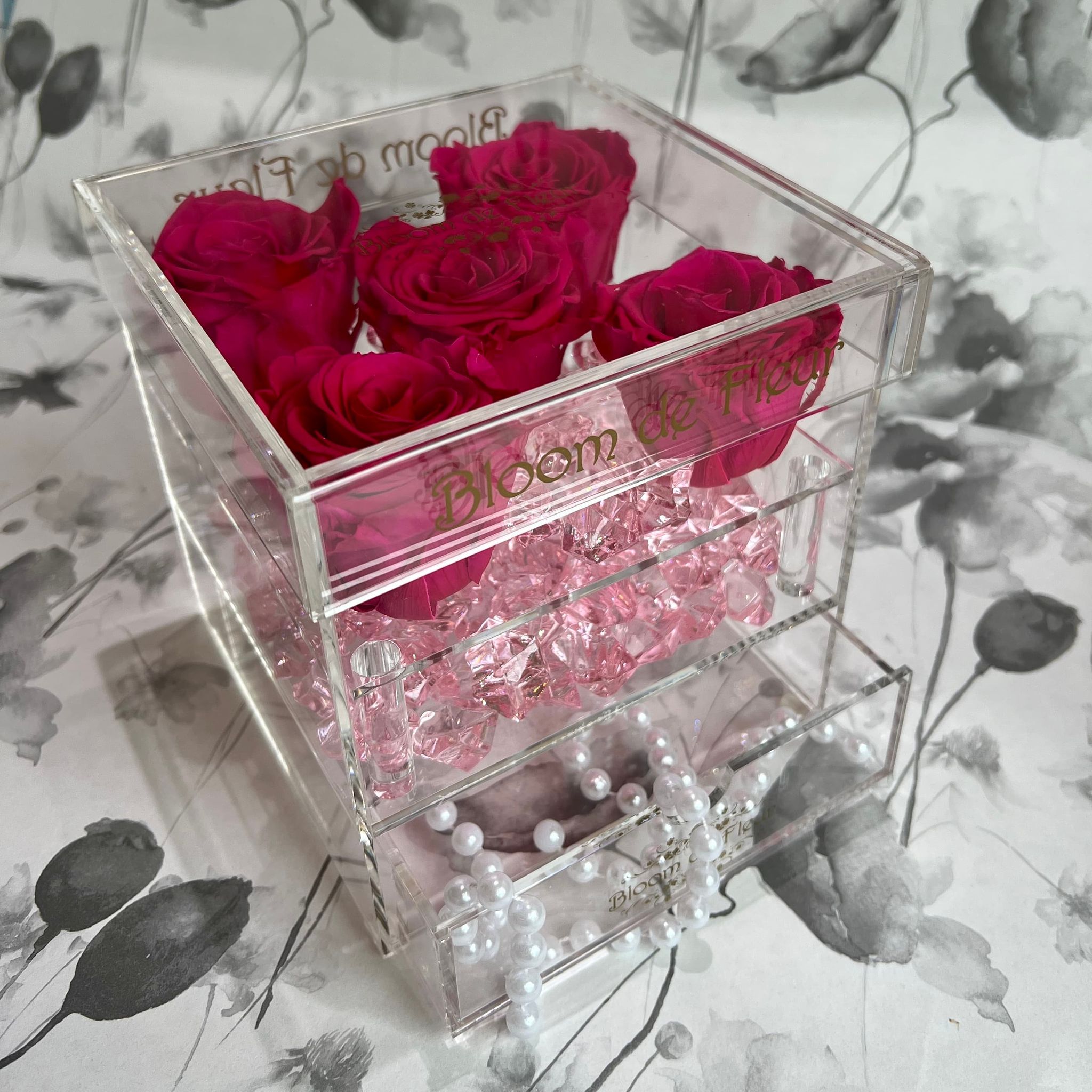 Forever Rose Bloom Box & Phantom Vase Combo (24K Gold)