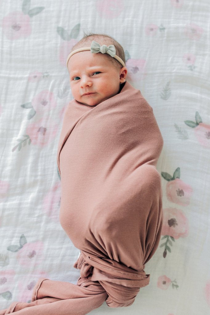 Quincy Mae Pointelle Baby Blanket, Plum Fleur