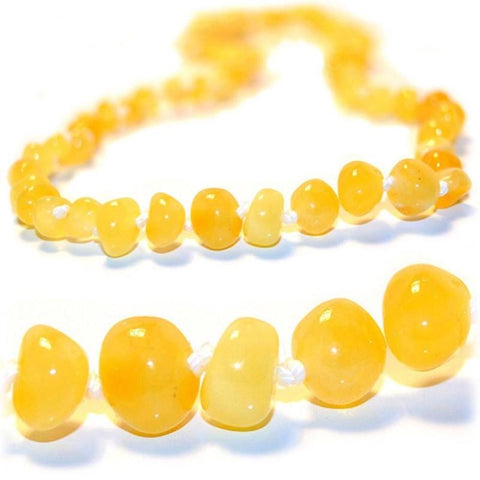 The Art of Cure Baltic Amber Baby Necklace (12.5in), Butter