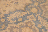 handmade Transitional Kafkaz Blue Beige Hand Knotted RECTANGLE 100% WOOL area rug 10x14