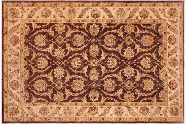 A02952, 6' 2" X  9' 4",Traditional                   ,6' x 9',Brown,TAN,Hand-knotted                  ,Pakistan   ,100% Wool  ,Rectangle  ,652671150111