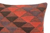 handmade Traditional Pillow Red Brown Hand-Woven SQUARE 100% WOOL Hand woven turkish pillow2' x 2'