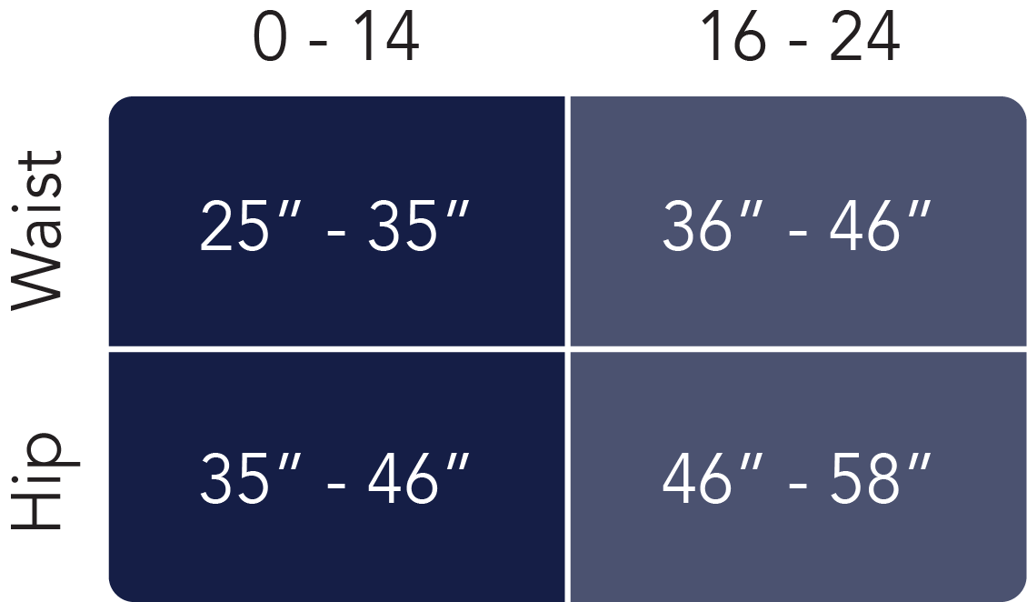 underwear size chart