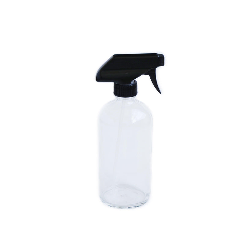 clear glass spray bottle