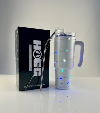 40oz Sublimatable Holographic Traveler Tumbler (24 Units) - Ombre Mint