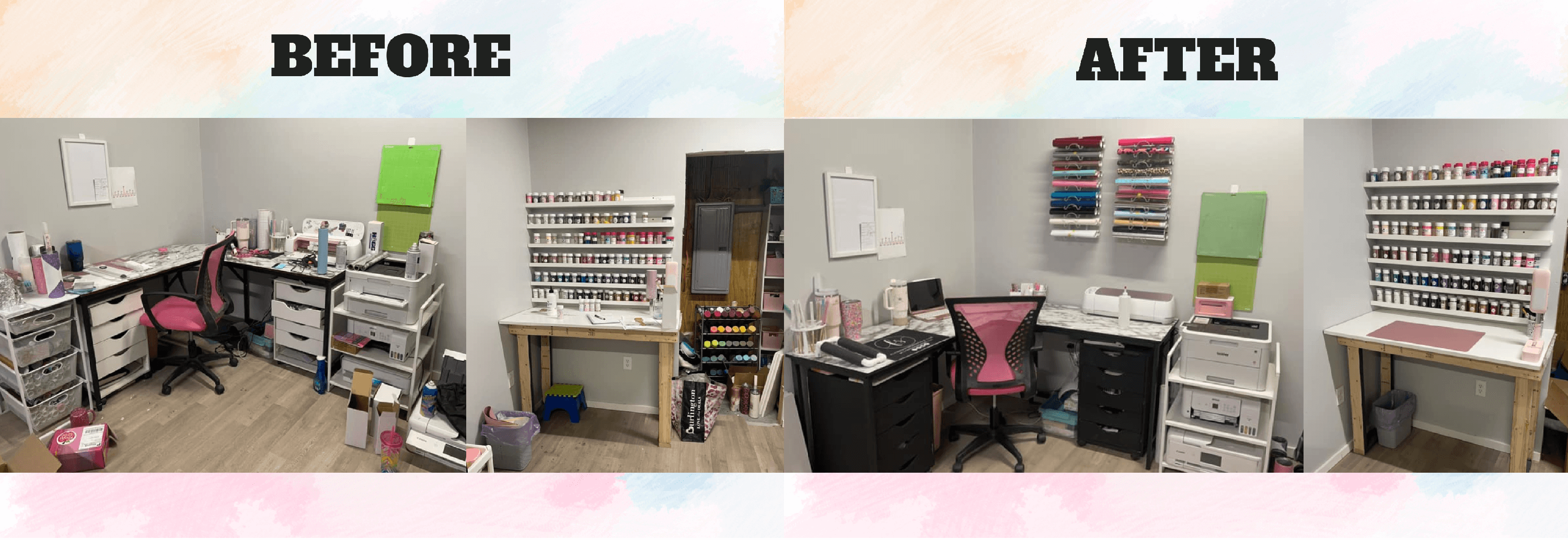 craft room space before and after