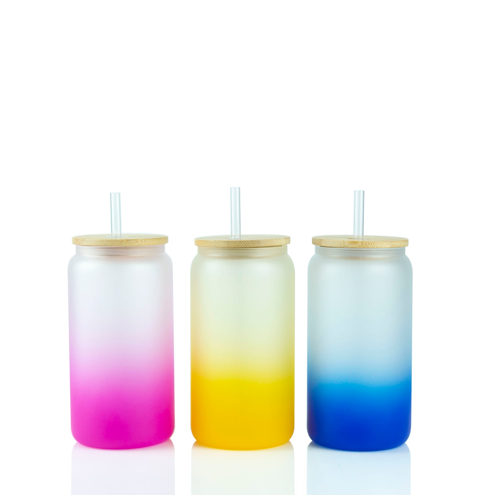 16oz SUBLIMATABLE GRADIENT GLASS CAN TUMBLERS