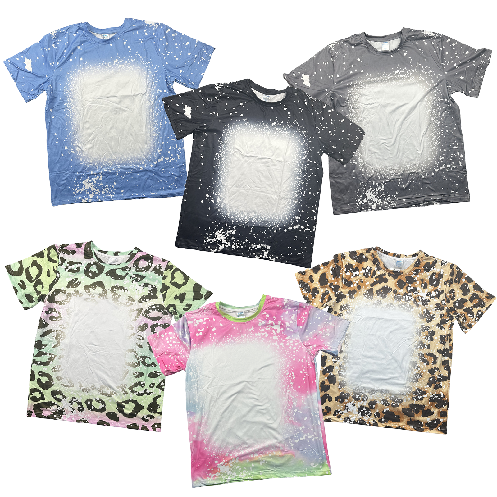 SUBLIMATABLE BLEACHED T-SHIRTS