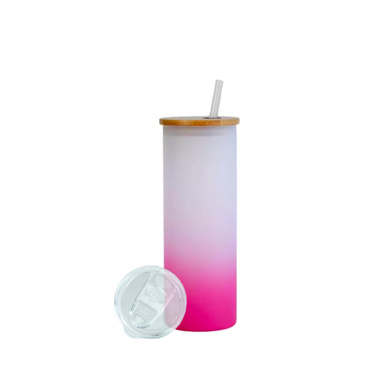 20oz SUBLIMATABLE GRADIENT GLASS DUO SKINNY TUMBLER CASE (25 UNITS) - PINK