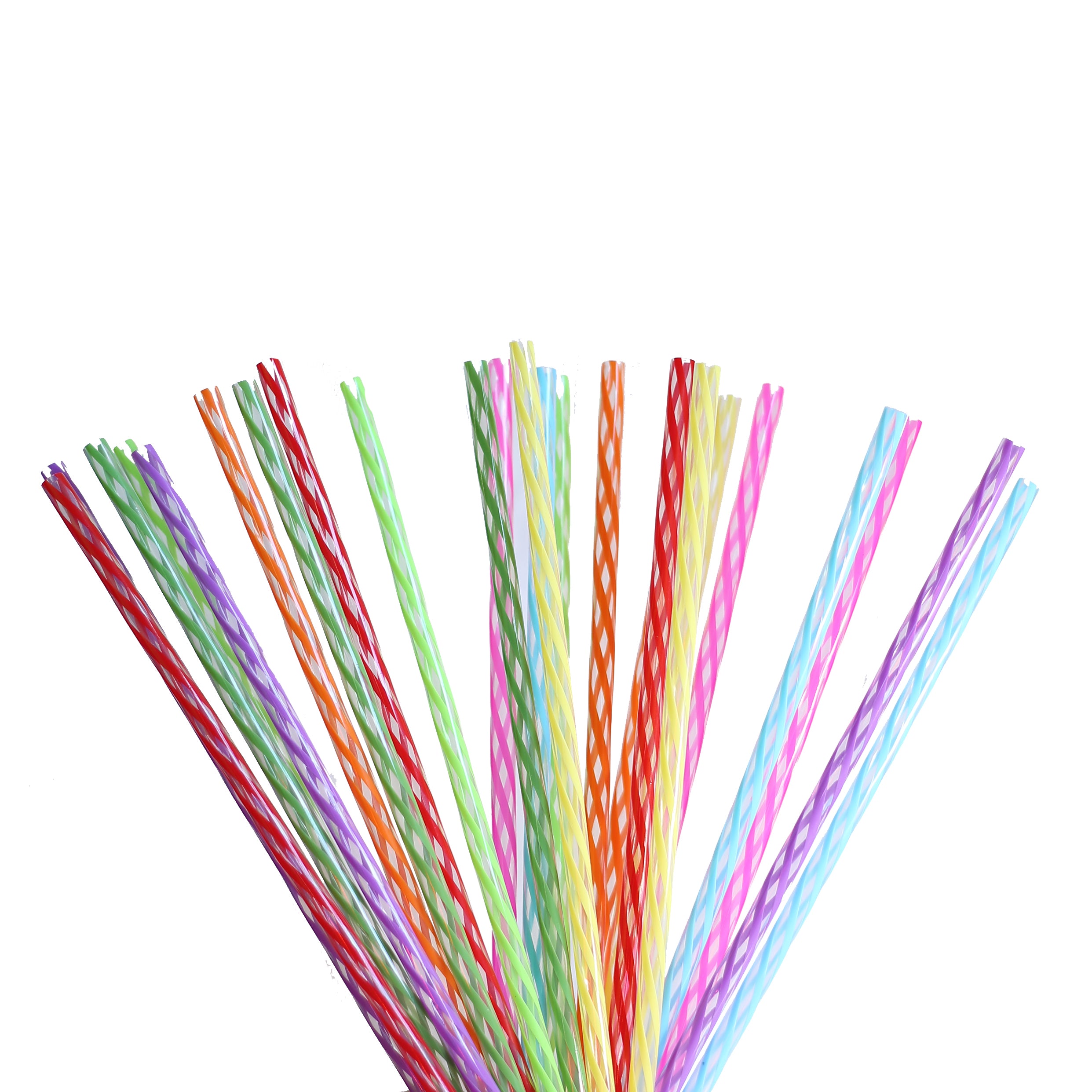 HOGG RAINBOW REUSABLE STRAWS 24 PACK - 8 INCHES