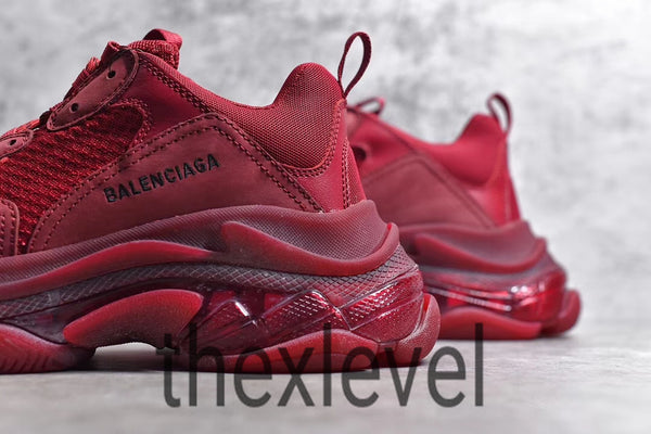 balenciaga triple s maroon