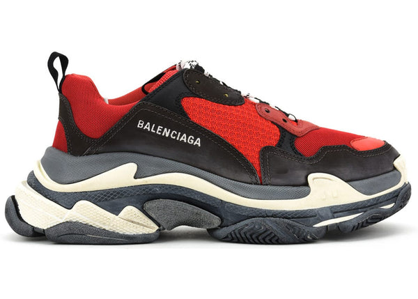 balenciaga triple s red black white