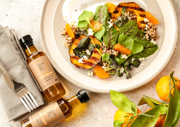 Quinoa Butternut Squash Mangold Salad with Rapeseed Oil