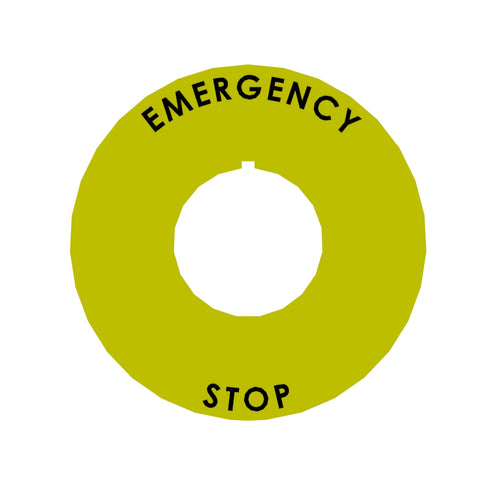 Emergency Stop Label