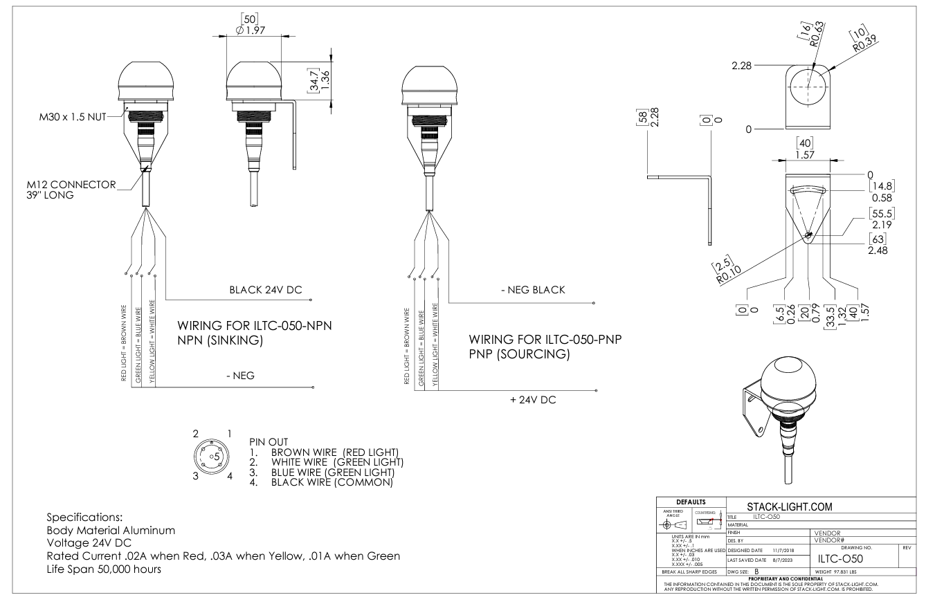 Round Status Light ILTC