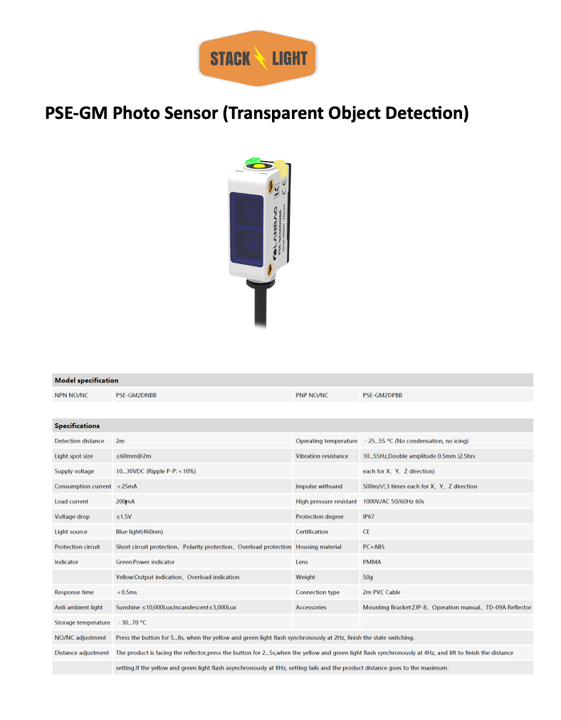 Photo Sensor for Transparent Objects