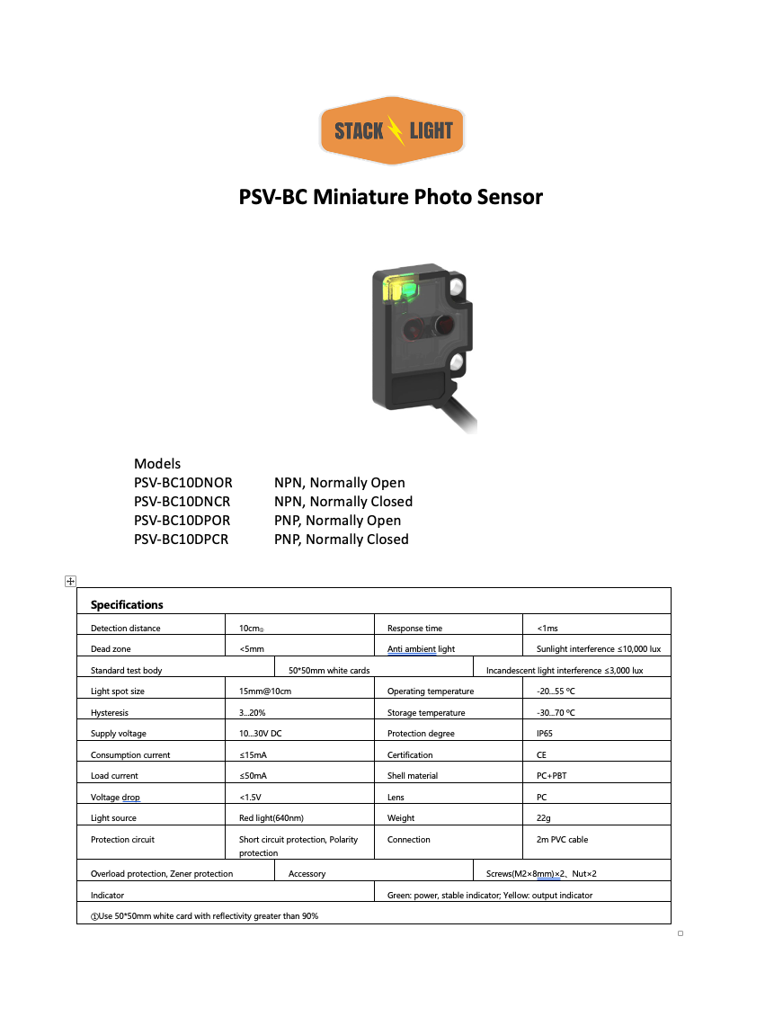 Miniature Photo Sensor