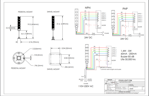 LED ANDON Wiring Diagram