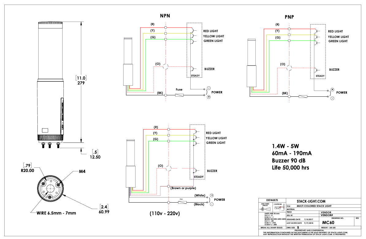 Wiring Andon MC60