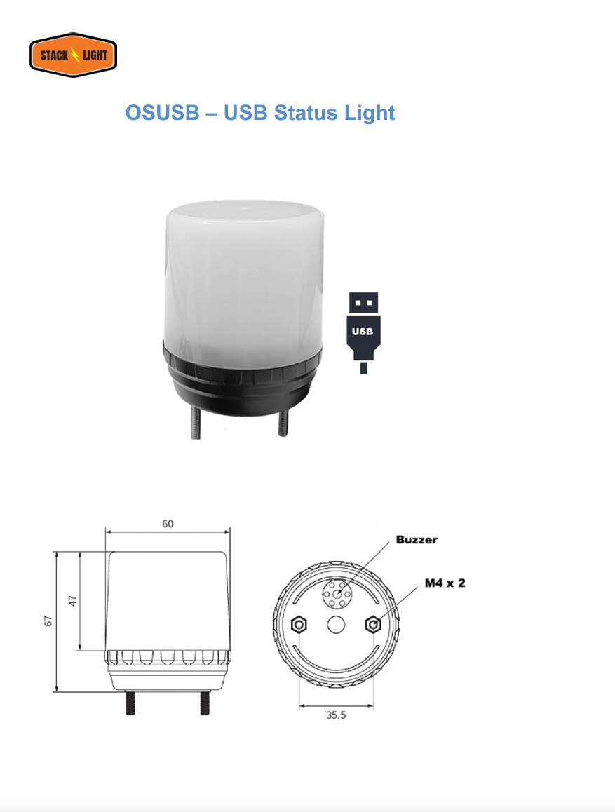 Lean Manufacturing Status Light USB