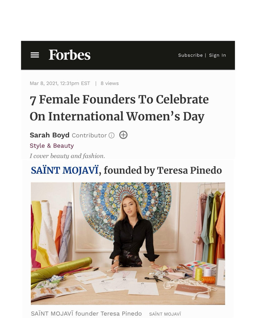 Teresa Pinedo Saint Mojavi in Forbes