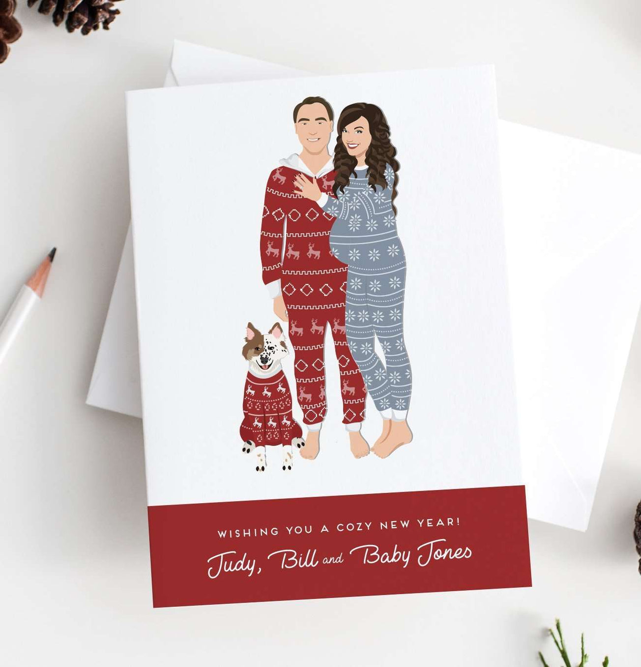 baby announcement and christmas card