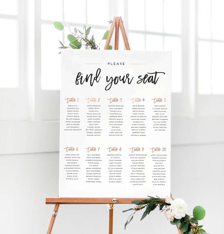 Cheap Wedding Seating Chart