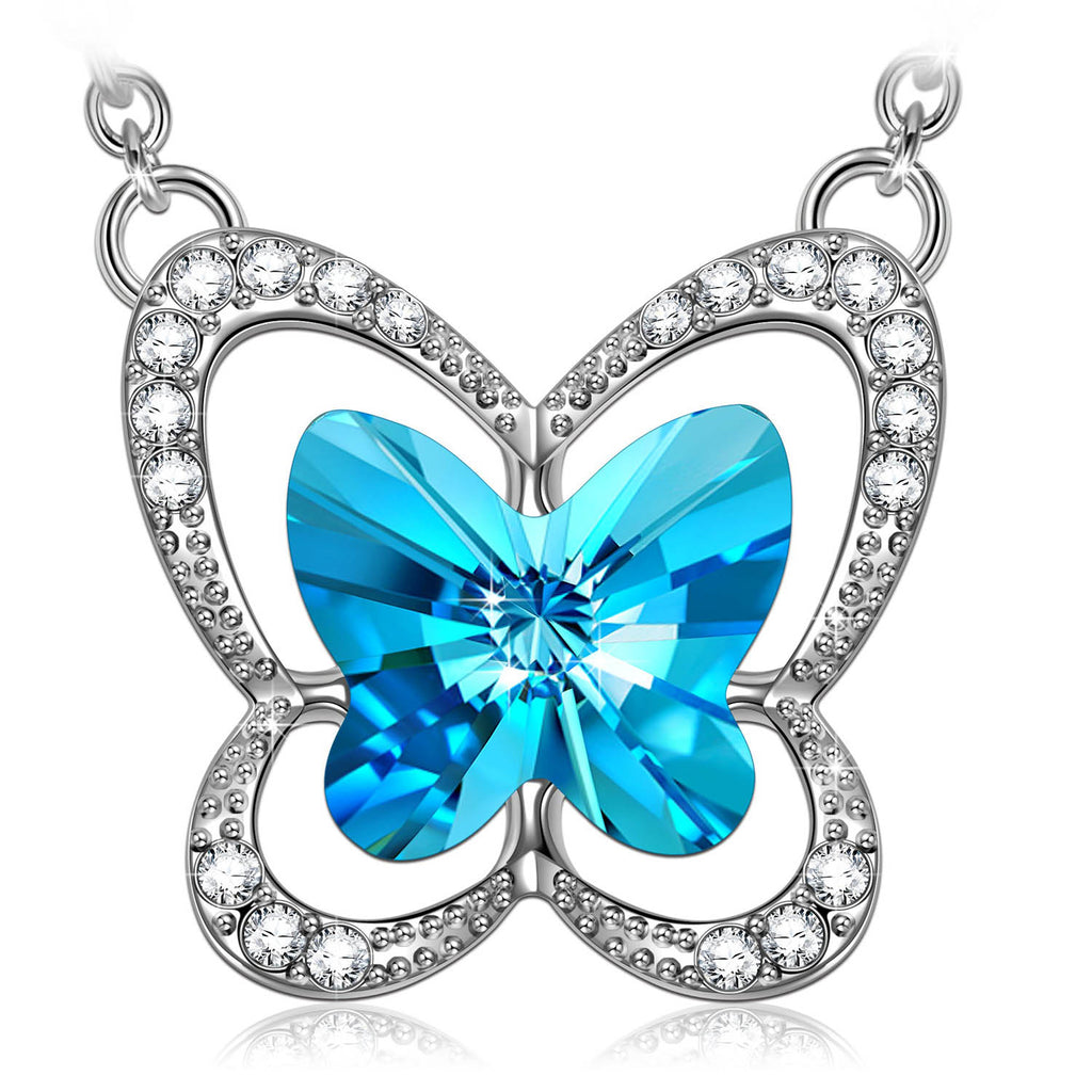 Crystal Butterfly Necklace with Swarovski Crystals | 24 Style