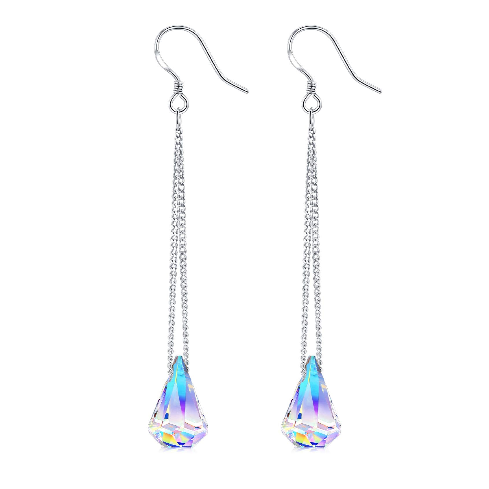 Northern Lights Teardrop Dangle Earrings with Swarovski Crystals– 24 Style