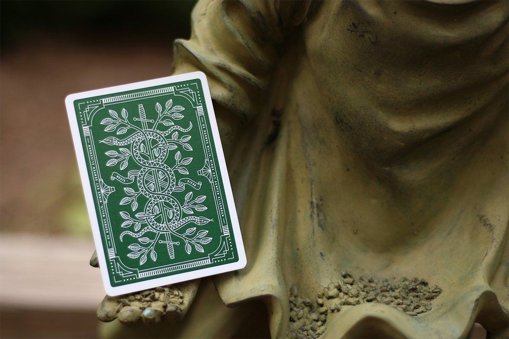 monarch green playing cards