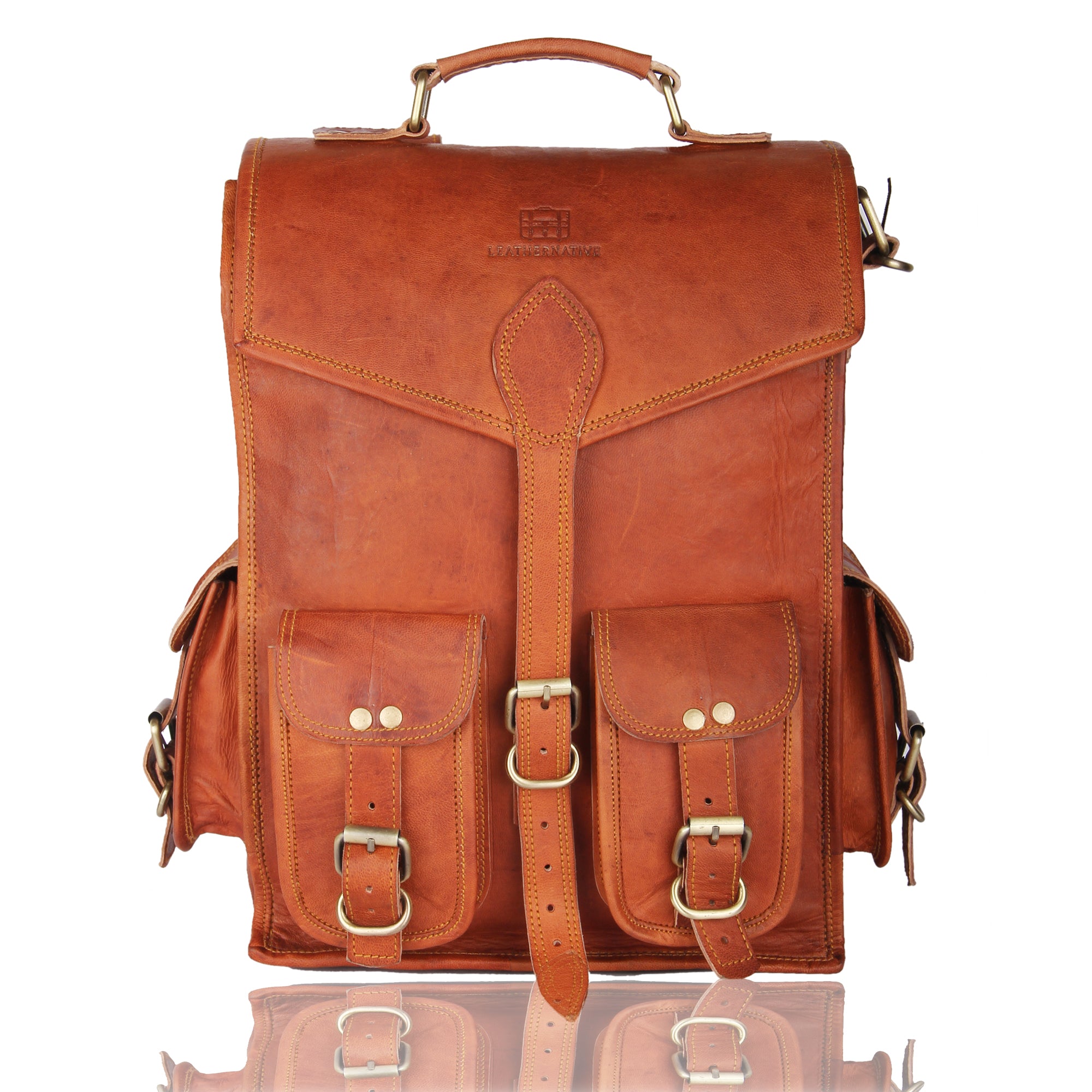 Leather 2-in-1 Rucksack and Courier Bag – Leather Native