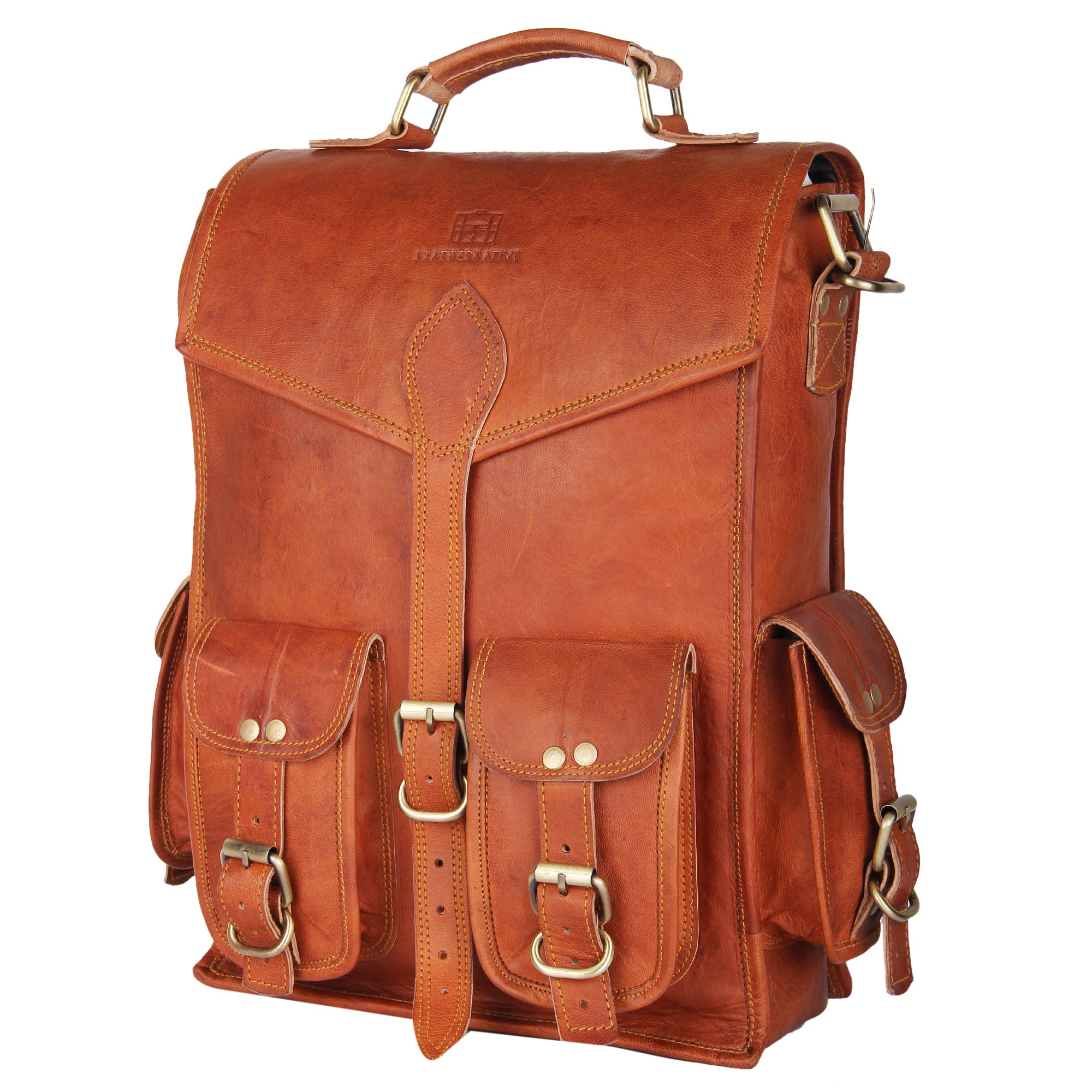 Leather 2-in-1 Rucksack and Courier Bag – Leather Native