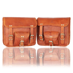 leather panniers