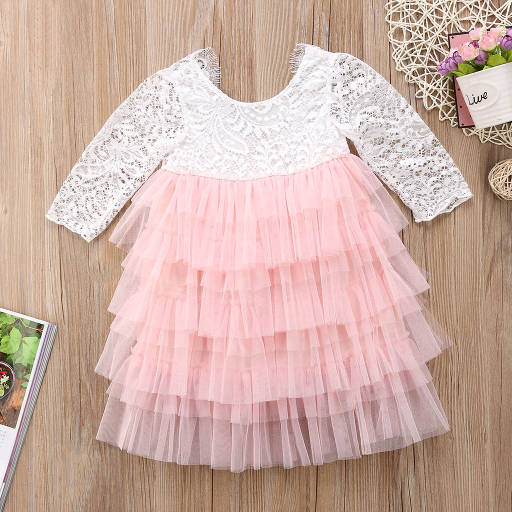 long sleeve lace baby dress