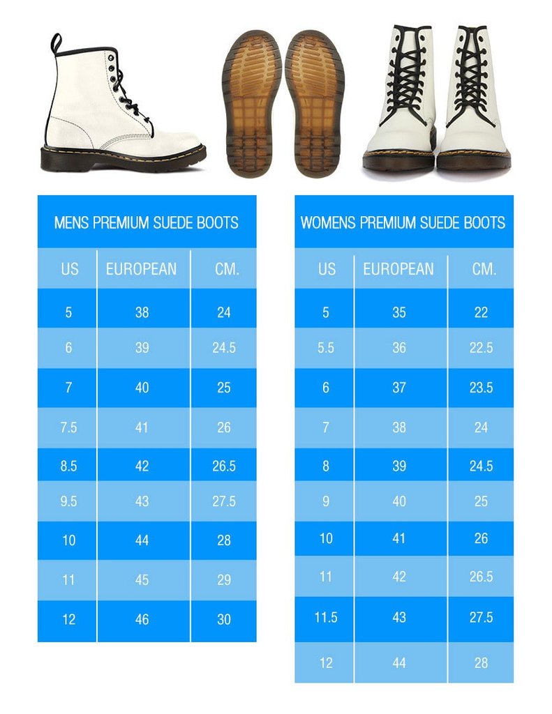 Boot Size Chart Width