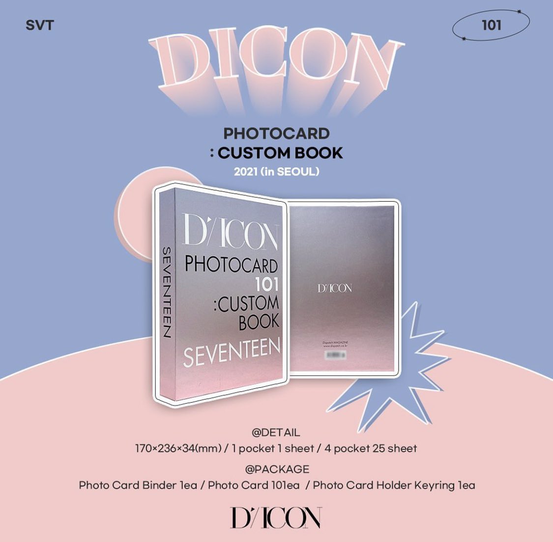 SEVENTEEN D-ICON (DICON) Photocard 101: Custom Book – Kpop Omo