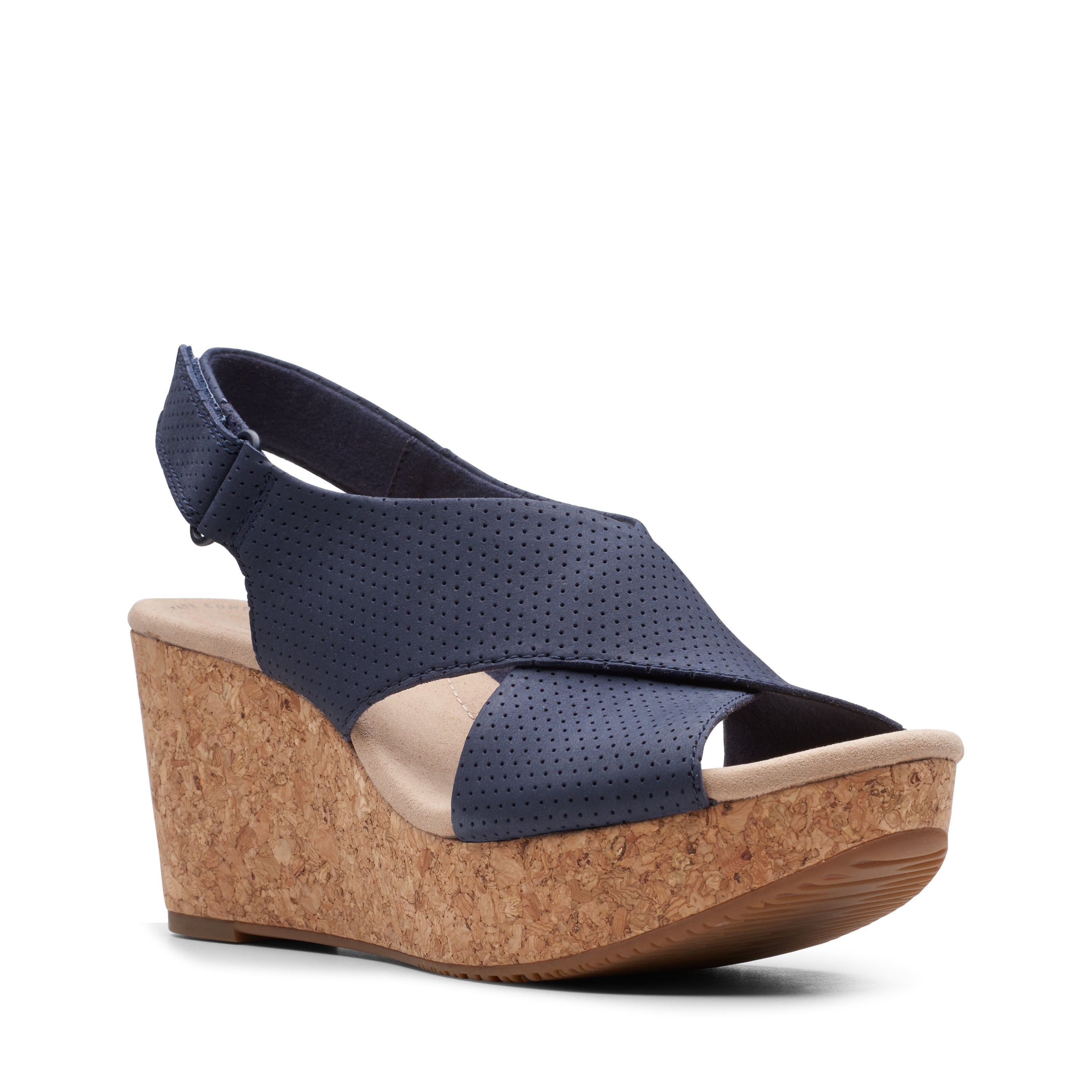 clarks navy suede sandals