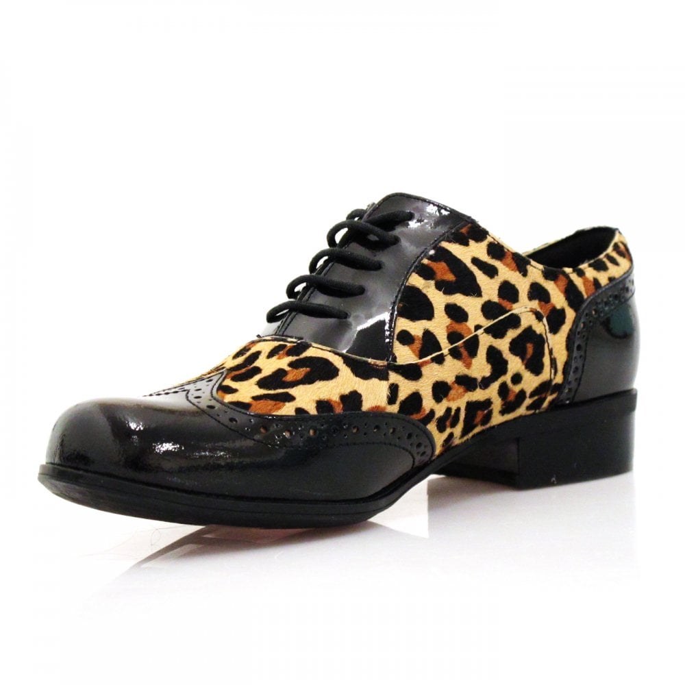 clarks hamble oak leopard print