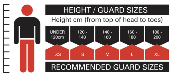 Precision Shinguard Size Guide