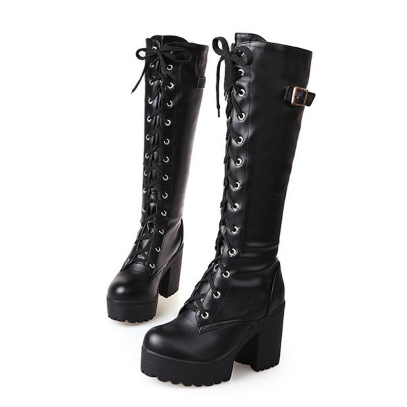 cheap knee high black boots