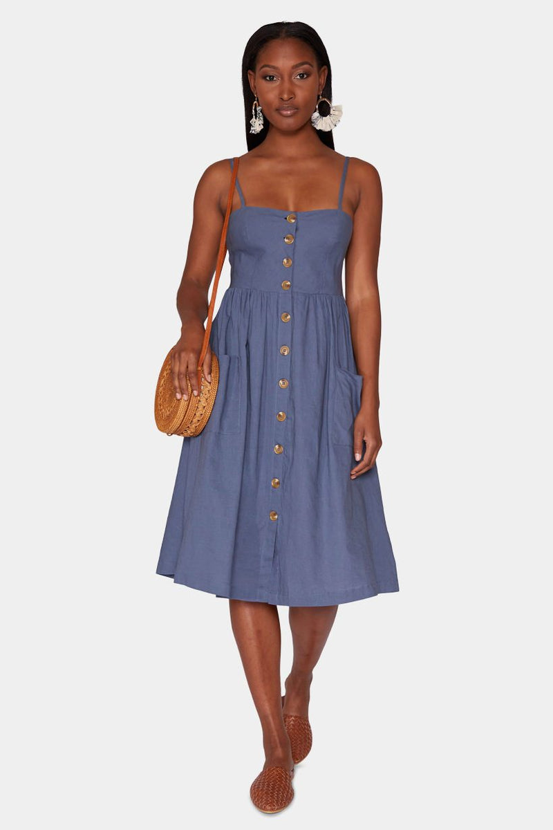 midi dress denim