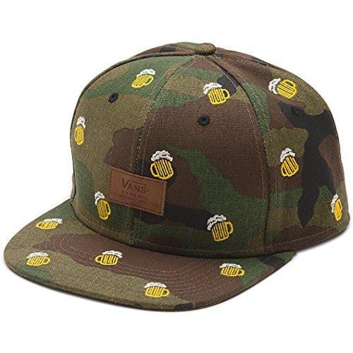 Vans Off The Wall Allover It Happy Hour Beer Snapback Hat Cap Camo