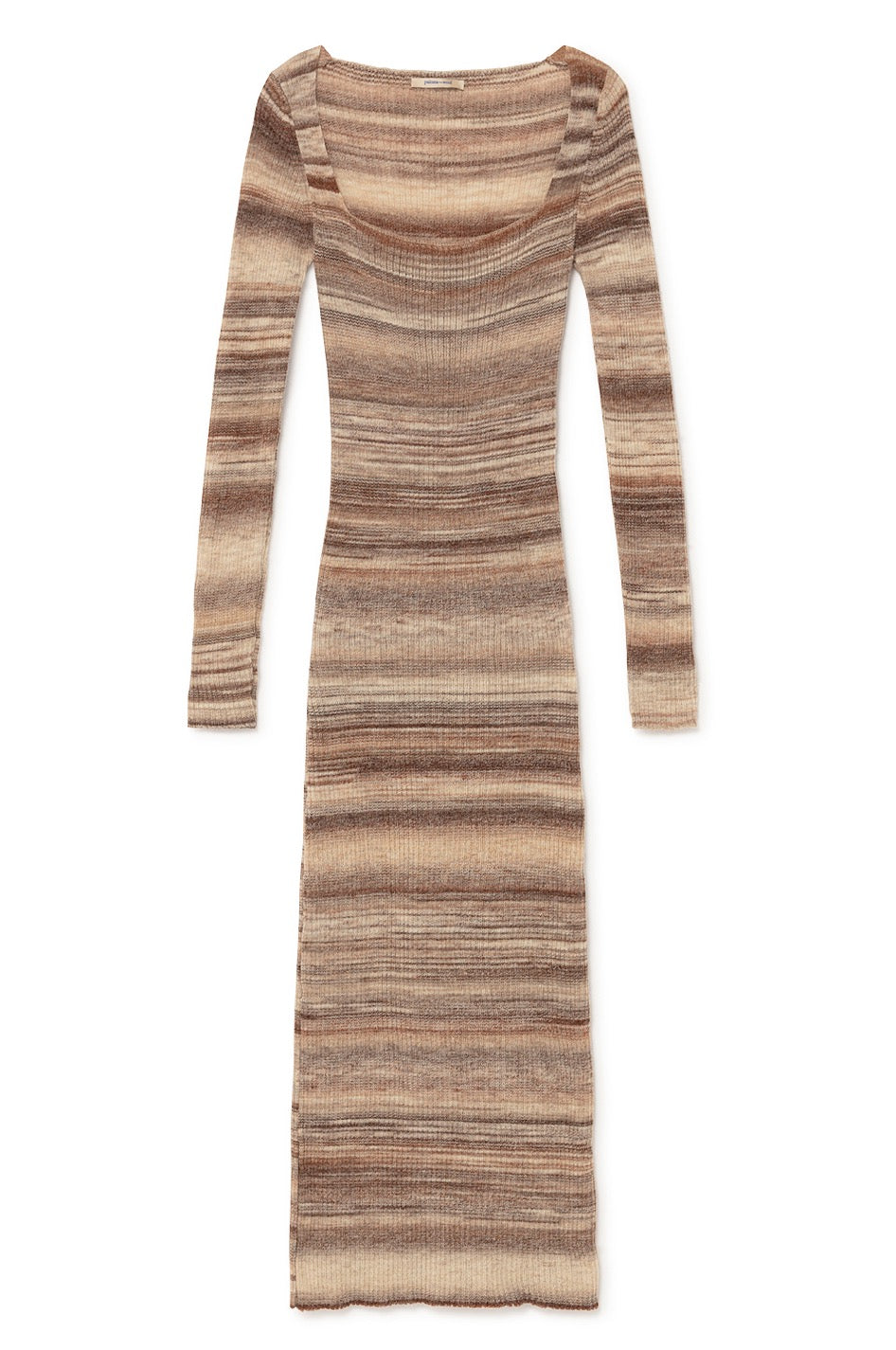 Marcela Long Sleeve Midi Knit Dress - Light Brown