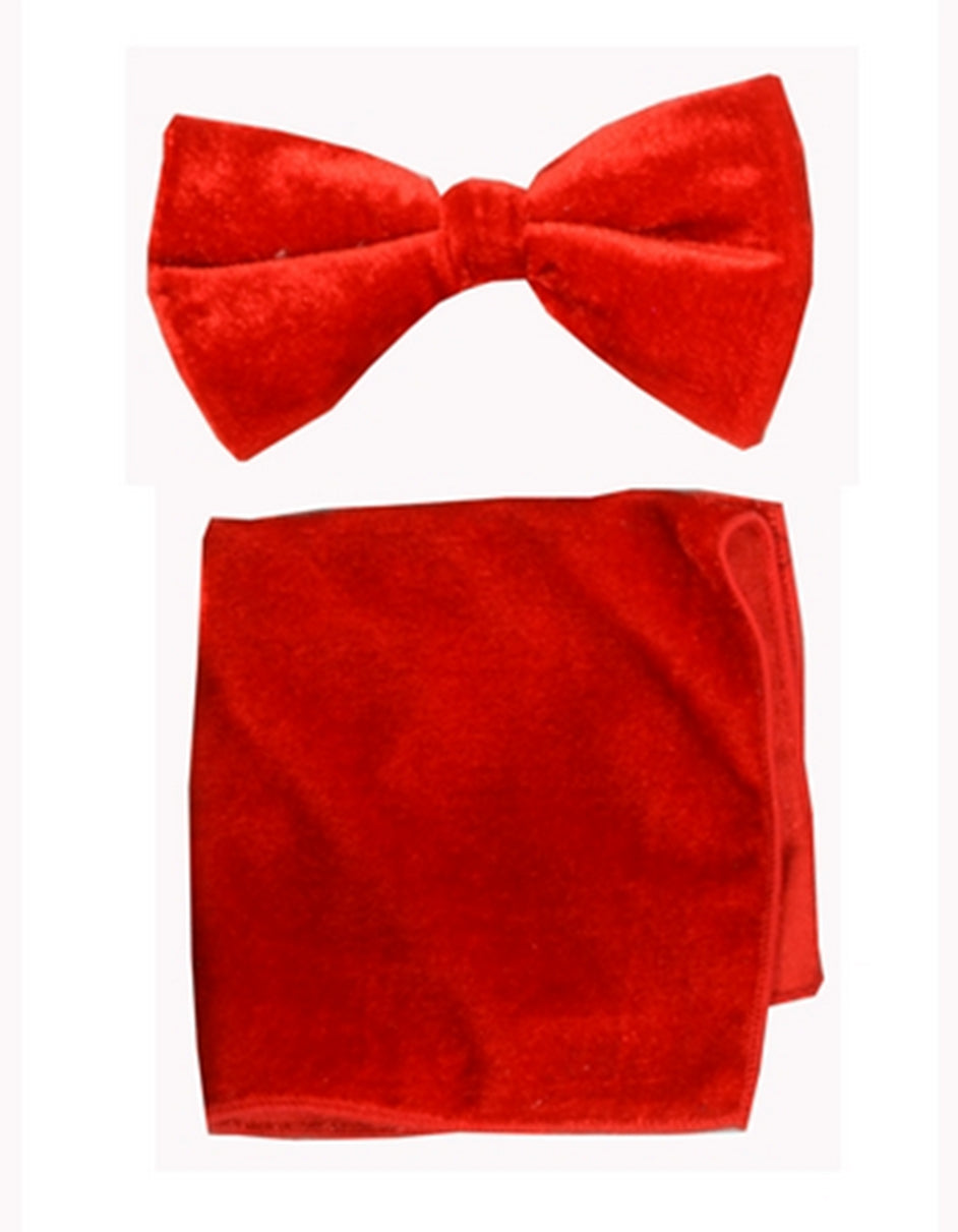 Red Velvet Bow Tie Set